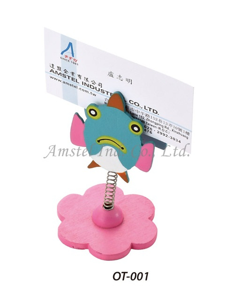 Wooden name card cliper