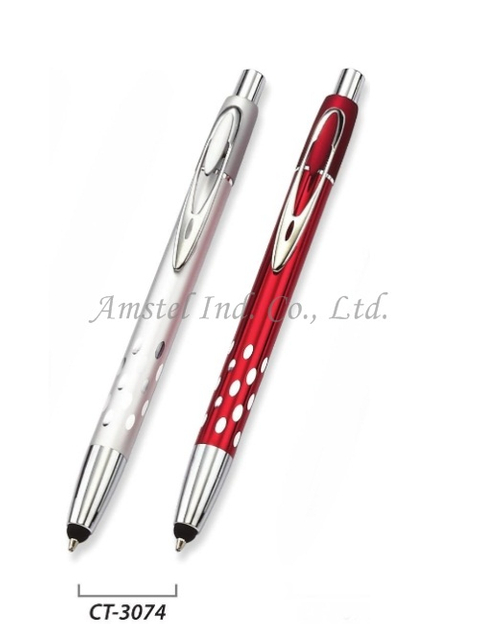 Aluminum 2 in 1 touch pen with ball pen