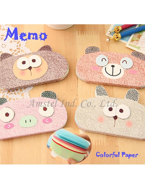 Memo with colorful paper inside