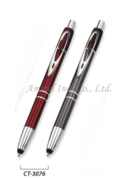 Aluminum 2 in 1 touch pen with ball pen