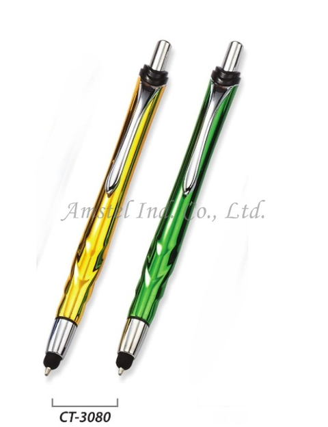 Aluminum 2 in 1 touch pen with ball pen