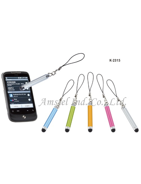 Mini touch pen with phone charm.