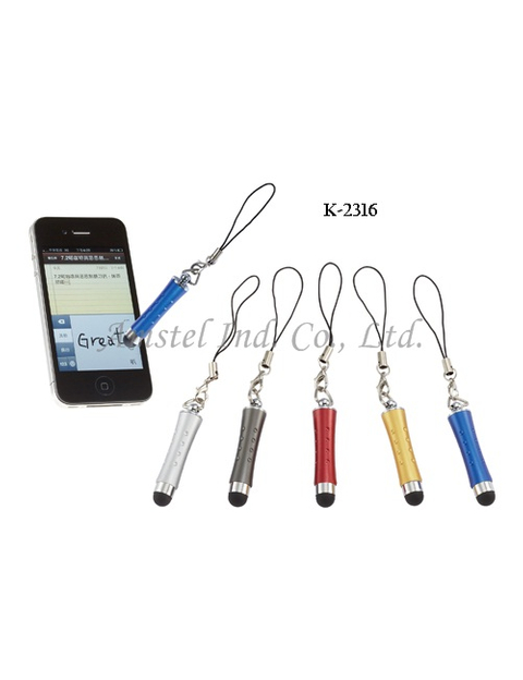 Mini touch pen with phone charm
