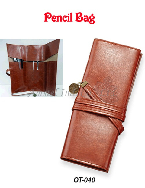 PU leather pencil bag