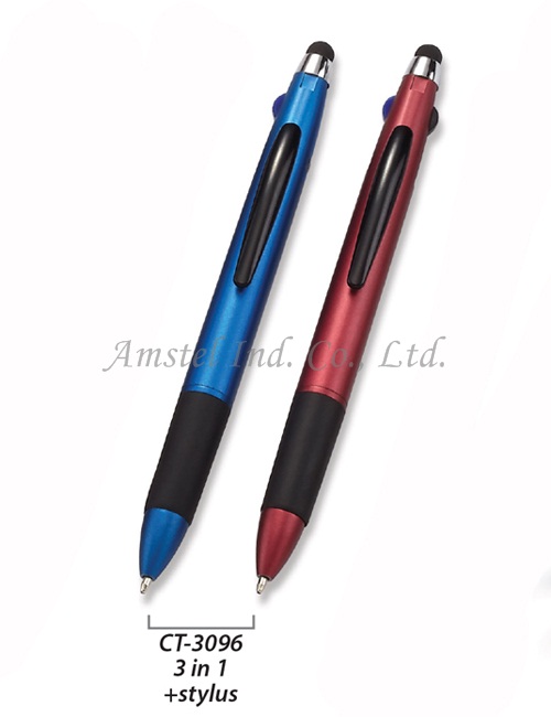 3 in 1 OR 4 in 1 ball pen+ stylus on the top