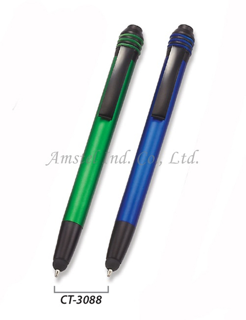 Plastic 2 in 1 touch pen with ball pen