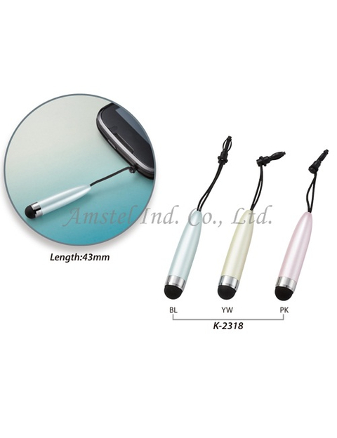 Mini touch pen with phone jack