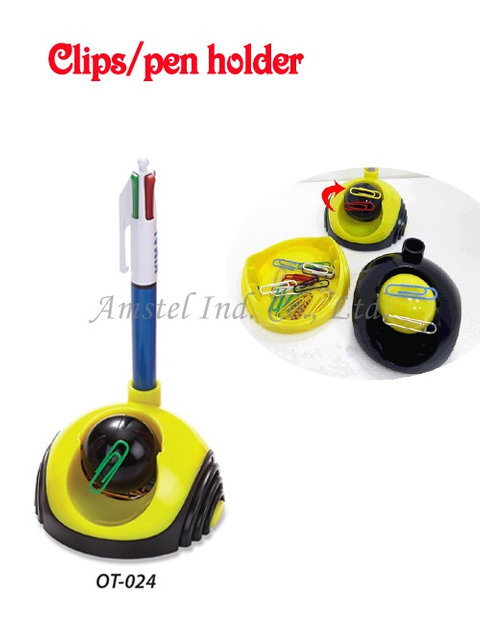 Paper clips with pen holder